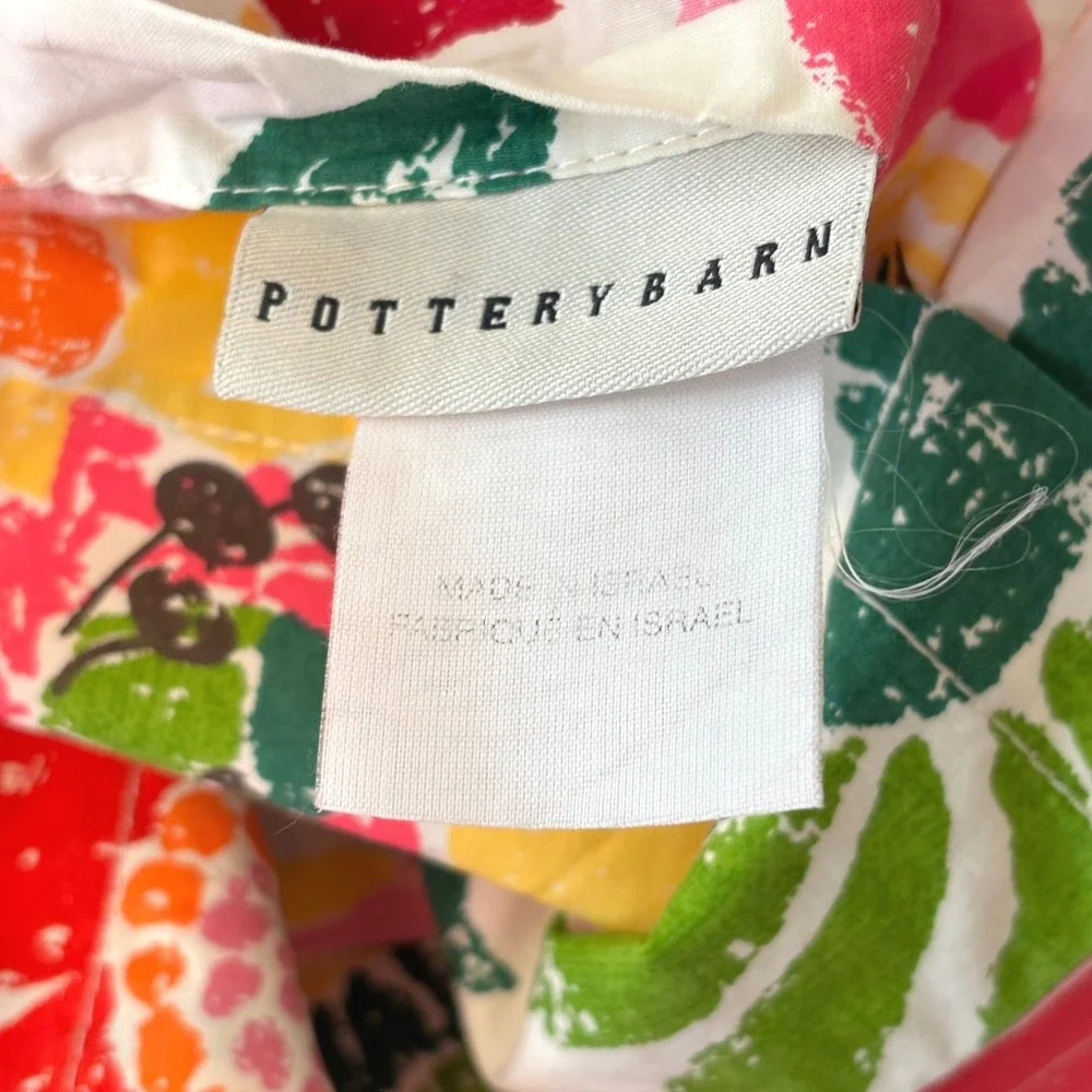 Pottery Barn King Nora Poppies Duvet Cover Cotton 2007 Vintage 2 Euro Shams